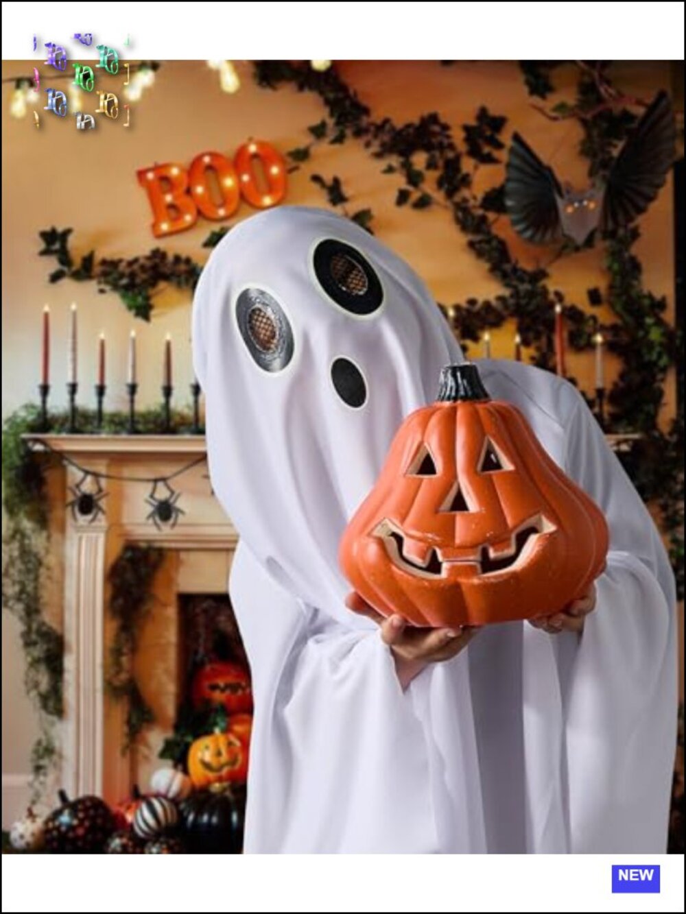 Kids Ghost Costume Cape Halloween Boo Cloak Toddler Boy Girl Glow Dark Cosplay - Picture 4 of 6